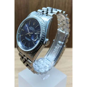 PRE-OWNED Rolex Datejust Blue & Jubilee Bracelet 16220