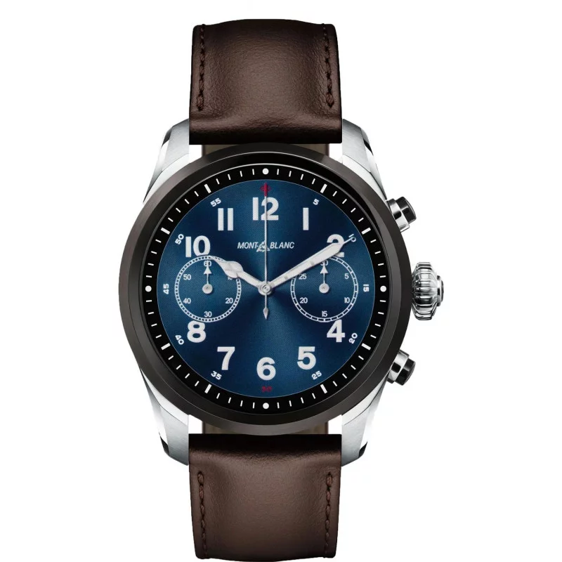 Montblanc - Summit 2 Smartwatch Stainless Steel Black Bi-colour & Leather MB119439
