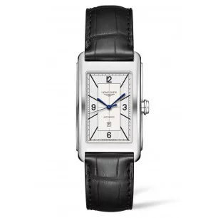 Longines - DolceVita Sector Dial Silver Dial & Black Leather Strap L5.767.4.73.0