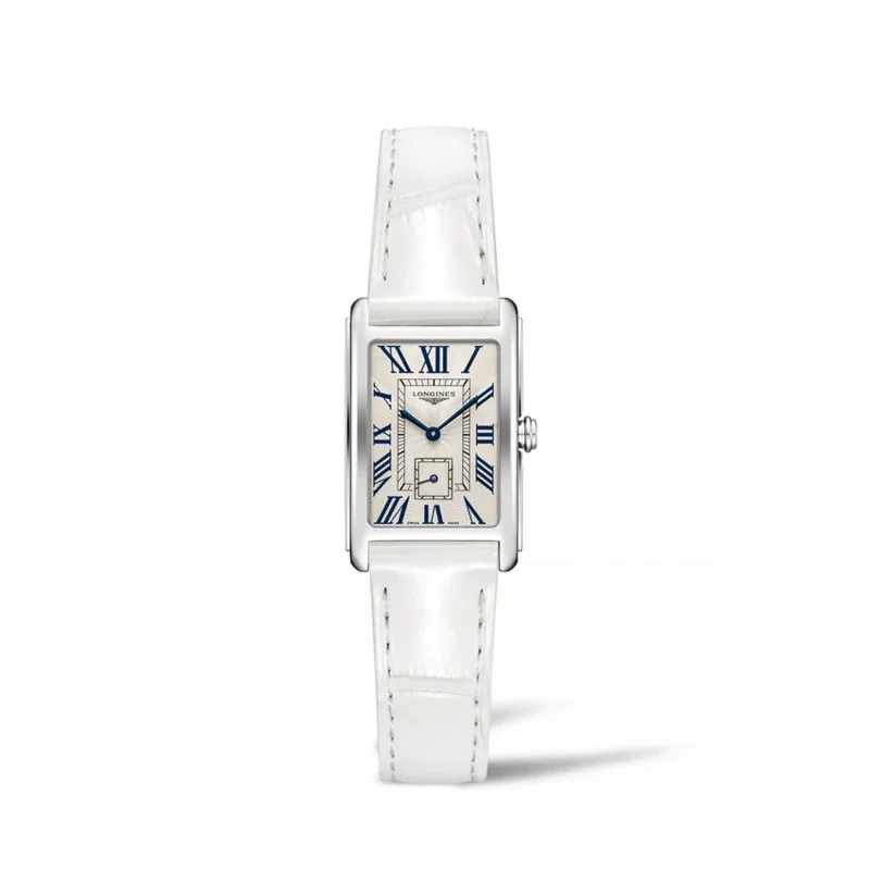 Longines - DolceVita Silver Dial & White Leather Strap L5.255.4.71.2