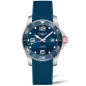 Longines - HydroConquest 41 mm Blue & Rose Gold PVD, Rubber Strap L3.781.3.98.9