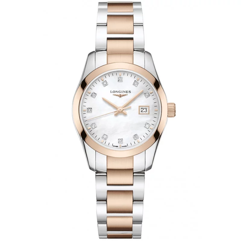 Longines - Conquest Classic Mother of Pearl, Rose Gold PVD & Steel L22863877