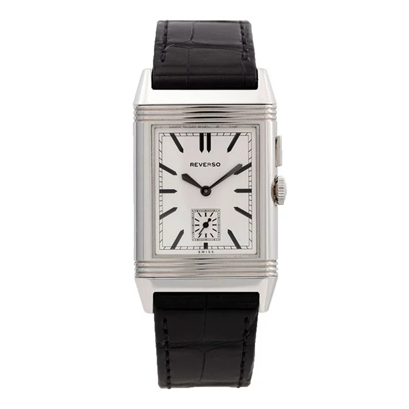 SOLD - PRE-OWNED Jaeger-LeCoultre Reverso Duoface White & Leather Strap 278.8.54