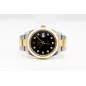 SOLD - PRE-OWNED Rolex Datejust 41mm Two Tone Black Diamond & Yellow Gold Oyster Bracelet 126333