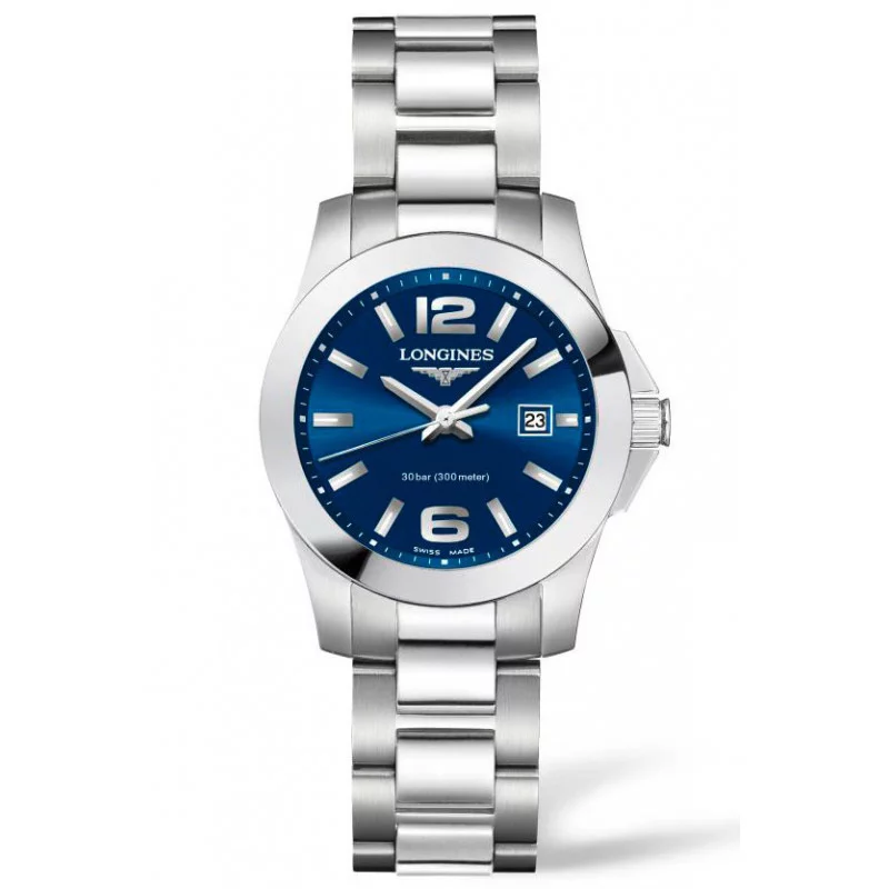 Longines - Conquest 29.5mm Quartz Lady's Watch Blue & Steel L33764966