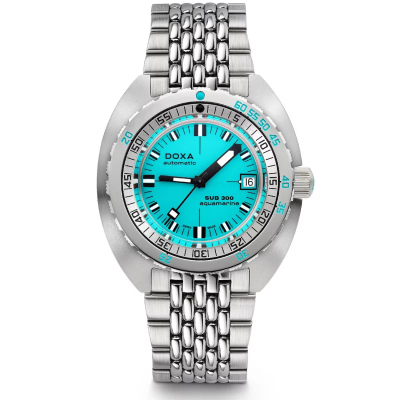 DOXA - Sub 300 Aquamarine Turquoise & Steel Bracelet 821.10.241.10