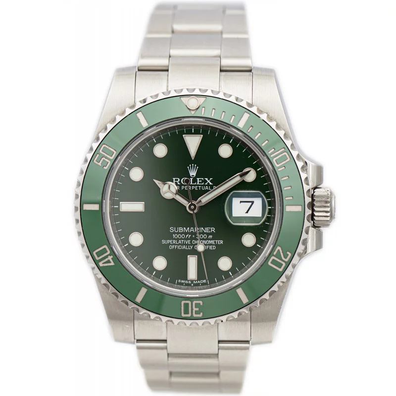 SOLD - PRE-OWNED Rolex Submariner Date "Hulk" 40mm Green Steel 116610LV