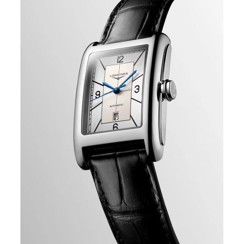 Longines DolceVita 28mm Silver Dial Black Leather Strap L5