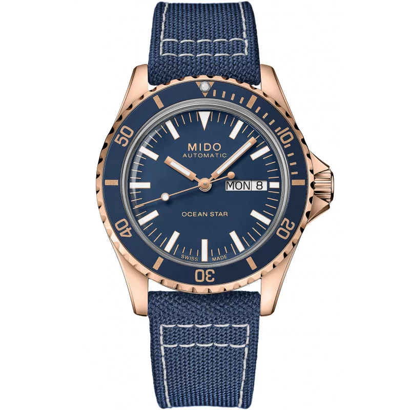 MIDO Ocean Star Tribute Day-date 40,5mm Blue & Rose Gold PVD M0268301809100