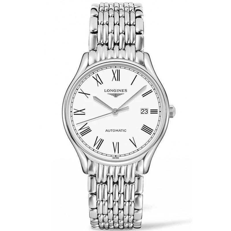 Longines - Lyre 38,5mm White & Steel Roman numerals Men's watch L49604116