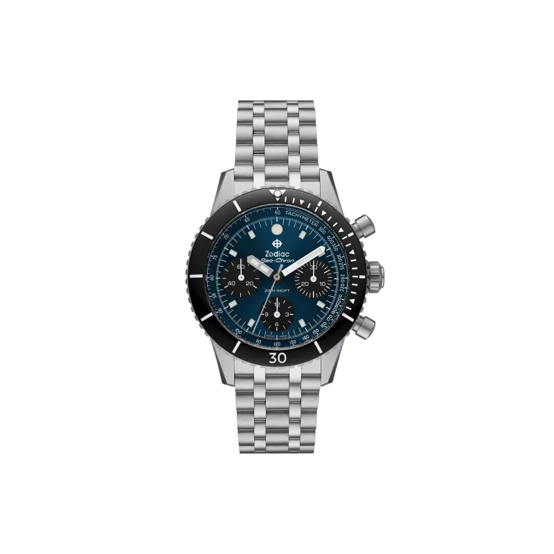 Zodiac Super Sea Wolf Sea-Chron Blue Dial ZO3605