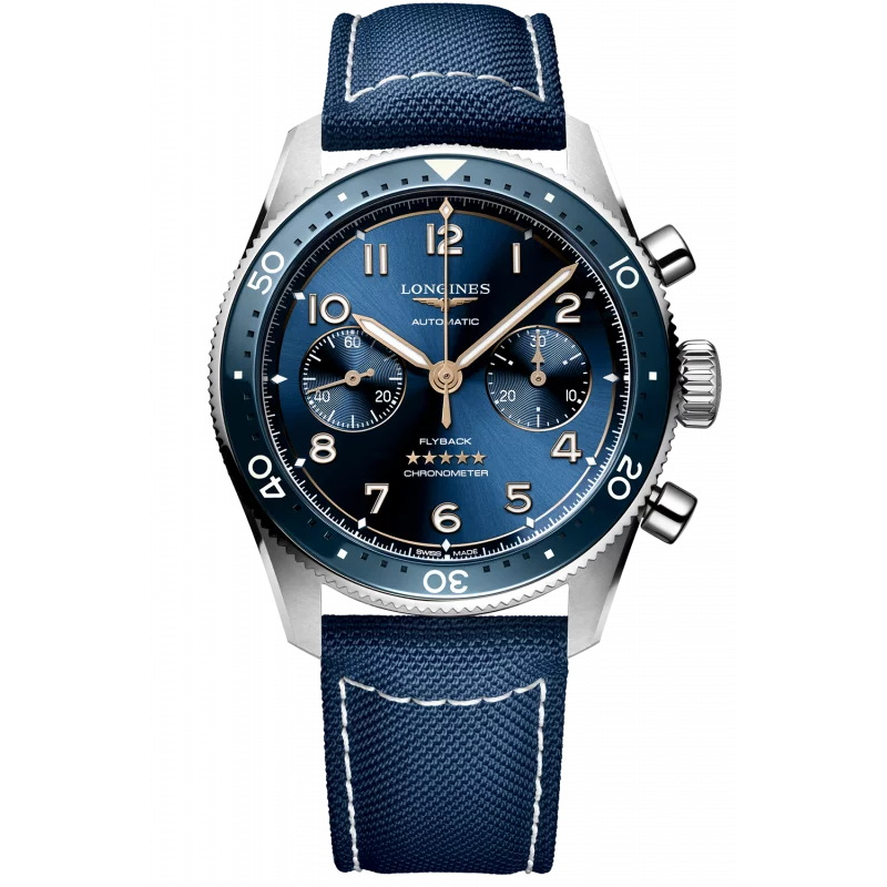 Longines Flyback Spirit 42mm Blue & Synthetic L3.821.4.93.2