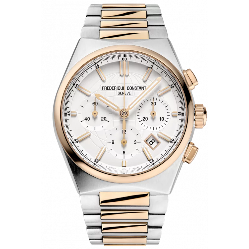 FREDERIQUE CONSTANT HIGHLIFE CHRONOGRAPH AUTOMATIC 41MM Silver & Steel/Rose gold FC-391V4NH2B