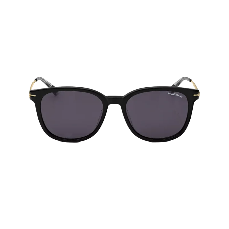 Montblanc Round Sunglasses With Black Coloured Acetate Frame