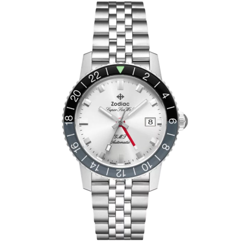 Zodiac Super Sea Wolf GMT Silver & Steel Bracelet ZO9415