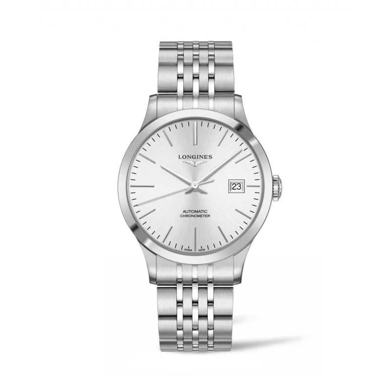 Longines - Record Silver Dial and Bracelet 40 mm