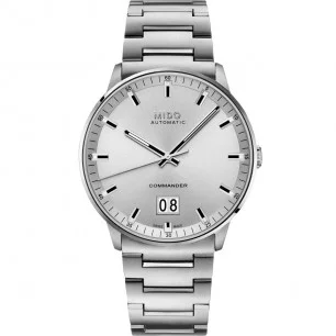 Mido Commander Big Date with silver dial & bracelet M0216261103100