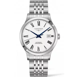 Longines - Record white dial with roman numeral Gent's Watch