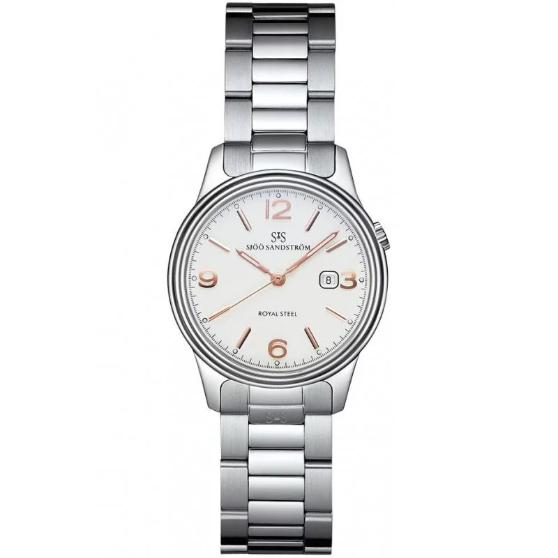 Sjöö Sandström - Royal Steel Classic 32mm Lady's Watch White & Steel 007181