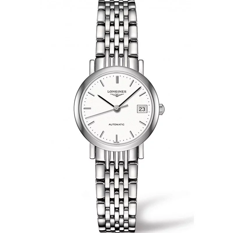 Longines - Elegant 25mm White Steel Lady's Watch