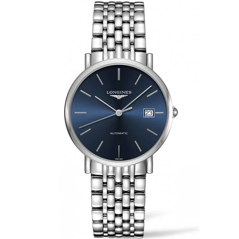 Longines - Elegant 37mm Blue Steel Gent's Watch