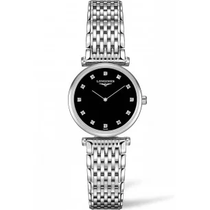 Longines La Grande Classique Black Diamonds Steel women's watch