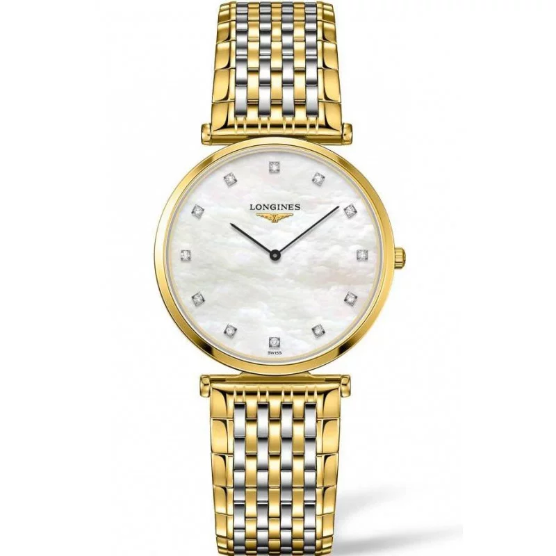 Longines La Grande Classique 33mm MOP Diamonds Gold & steel women's watch