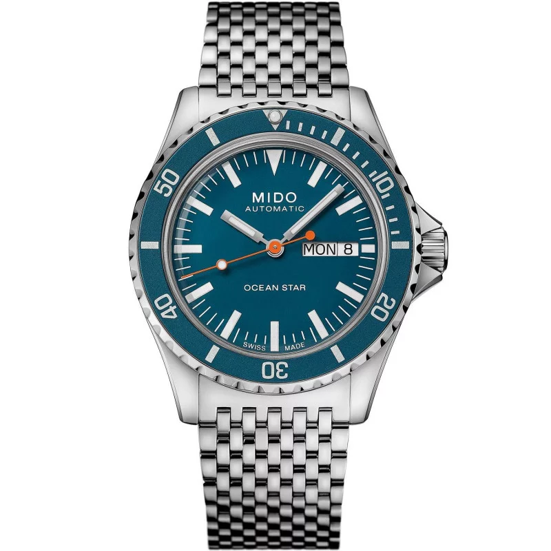 MIDO Ocean Star Tribute Dag-Datum 40,5mm Blå & Stål M0268301104100