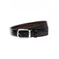 Montblanc - Meisterstück Black & Brown Horseshoe Pin Buckle Belt Saffiano Leather Belt
