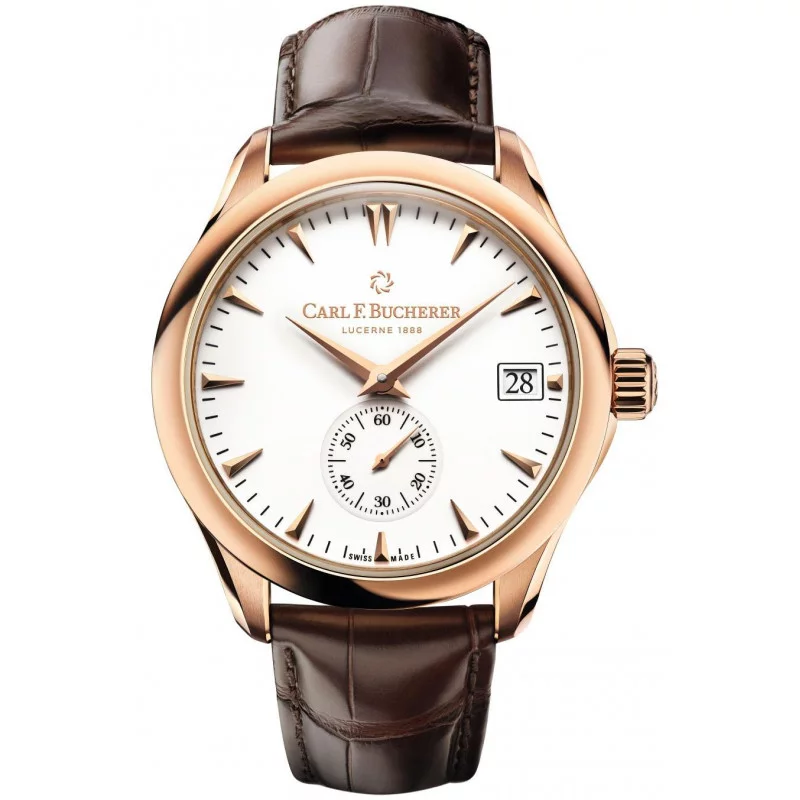 Carl F. Bucherer - Manero Peripheral Chronometer In-House Automatic Men's Watch 18K Rose gold & White