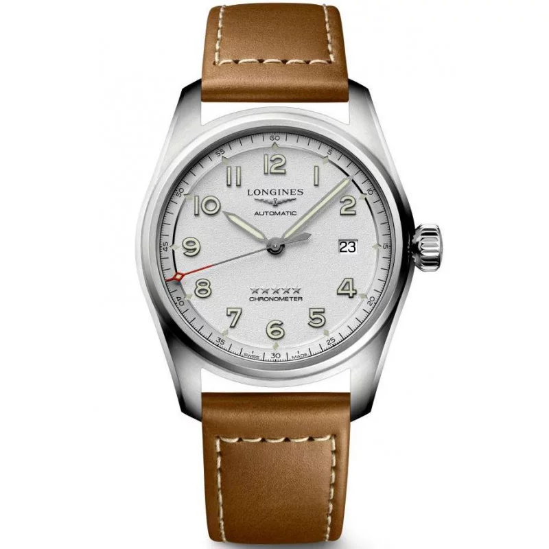 Longines Spirit - 40mm White dial & leather straps L38104732