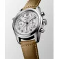 Longines Spirit - 42mm Chronograph White dial & Leather strap L38204732