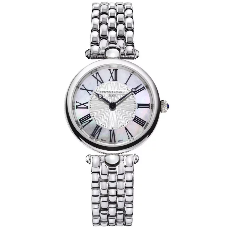 Frederique Constant Classics Art Déco 30mm Round Mother-of-pearl & Steel